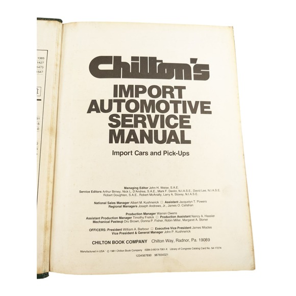 Chilton's Import Automotive Service Manual 1975 to 1981 - Picture 4 of 6